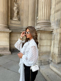Blouse noeud pois