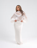 Balloon Sleeve Organza Blouse