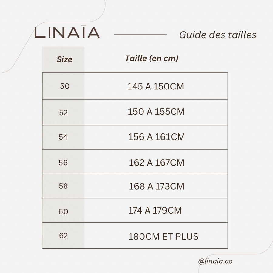 Guide des tailles LINAĪA